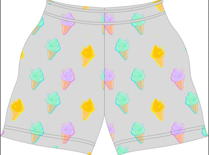 Neon ice cream shorts- youth