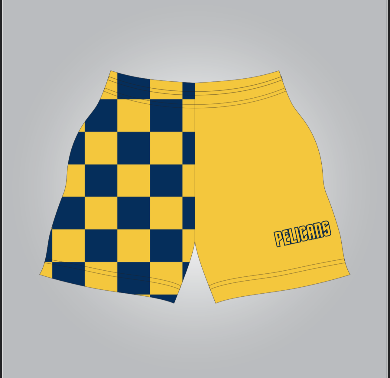Youth checkered Pelicans shorts