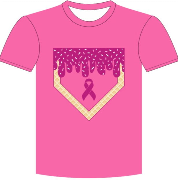 Pink ribbon shirt- adult