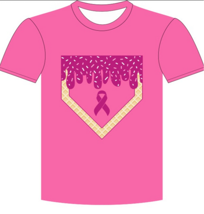 Pink ribbon shirt- adult