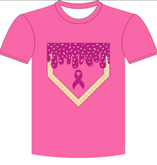 Pink ribbon shirt- youth