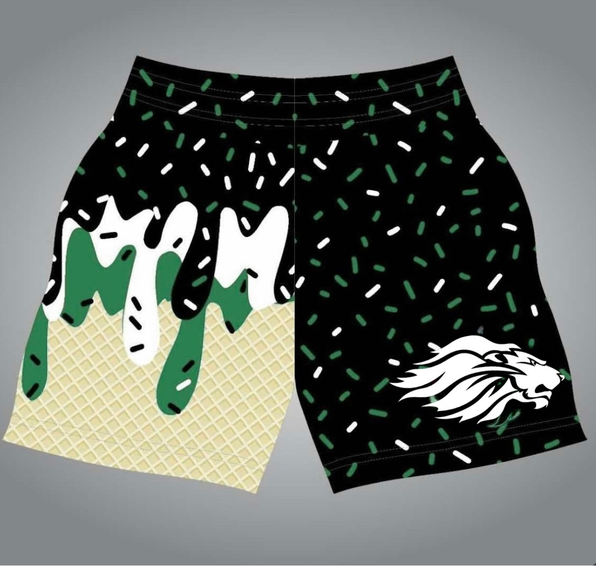 SF white lion- black shorts, youth