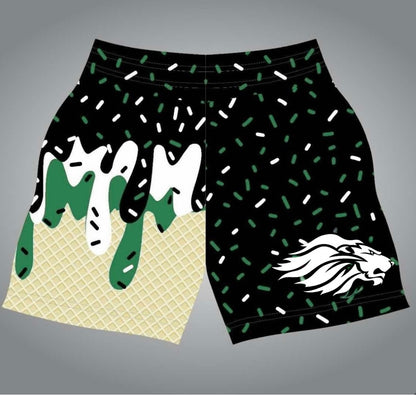 SF white lion- black shorts, youth