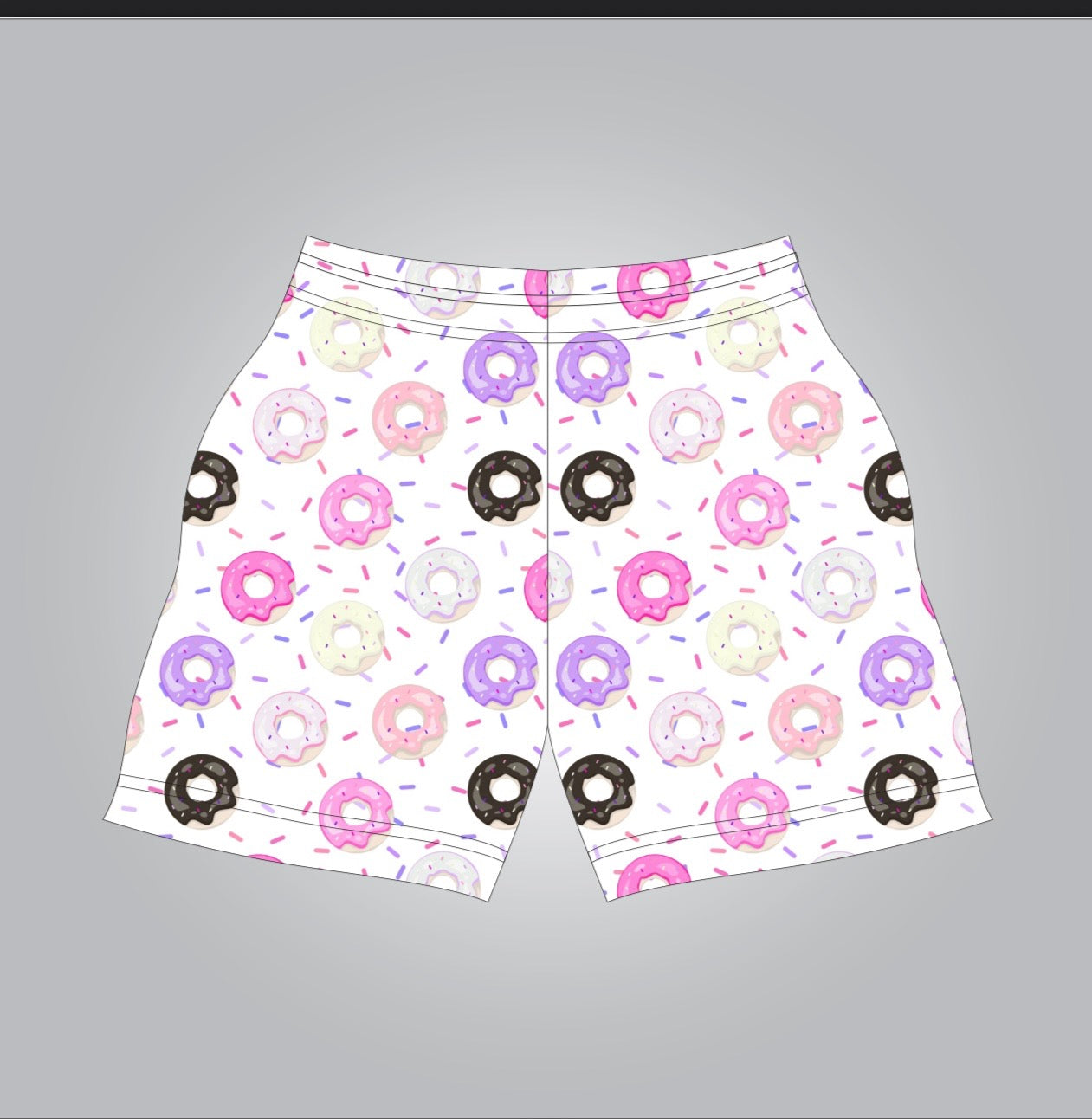 Donut sprinkle shorts- youth
