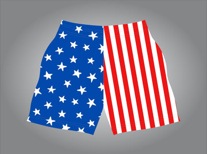 American flag shorts- adult