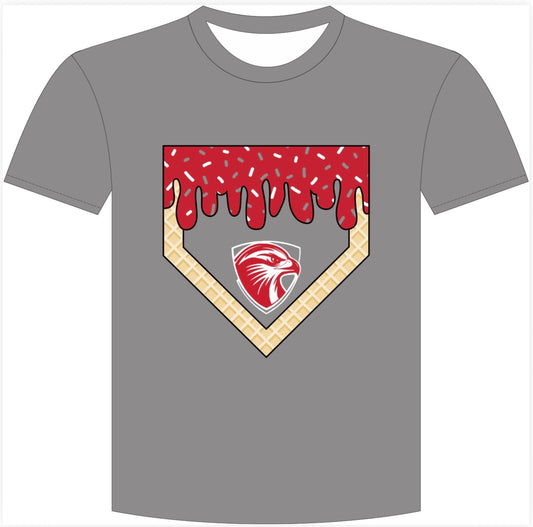 Gray Redhawk drip shirt- adult