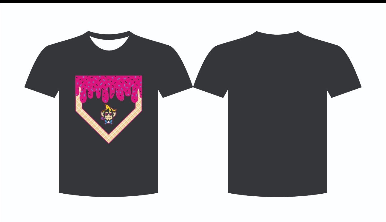 La part animals black drip shirt youth