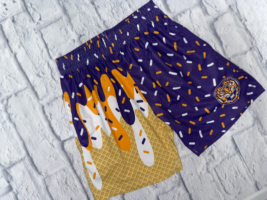 Adult Tiger drip shorts