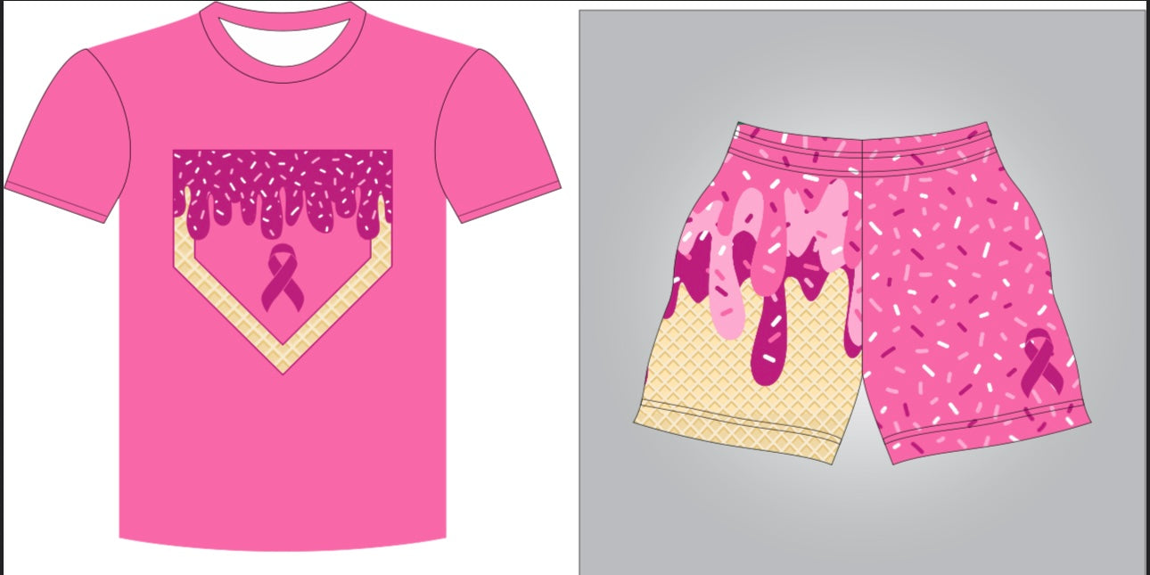 Pink ribbon shirt- adult