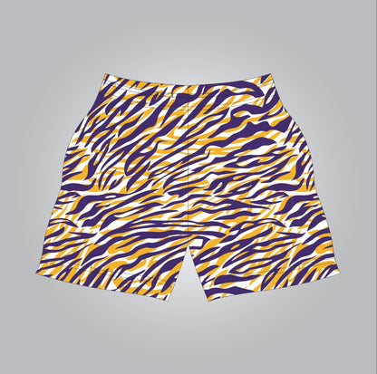 LSU tiger print shorts- adult