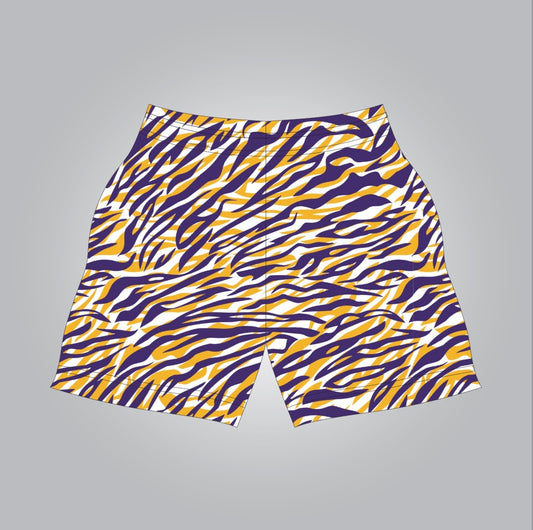 LSU tiger print shorts- adult
