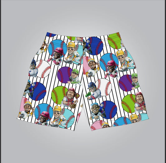 Retro pin stripe shorts- adult