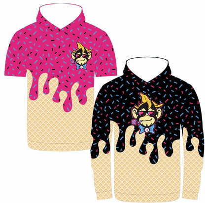 La party animals Pink drip sleeveless hoodie youth