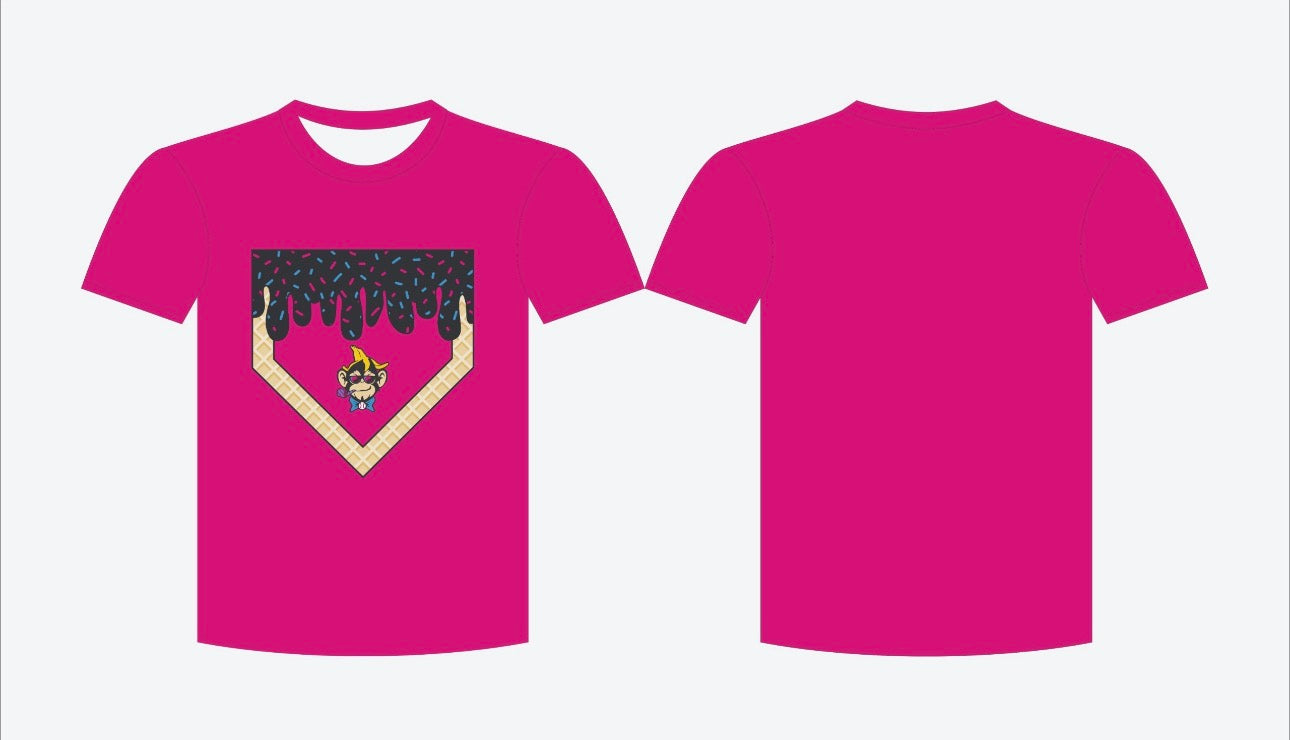 La Party animals pink drip shirt youth