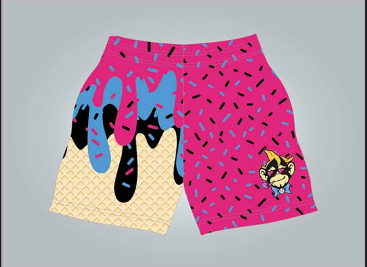 La party animals pink cone drip shorts youth
